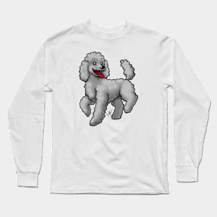 Dog - Poodle - Gray Long Sleeve T-Shirt